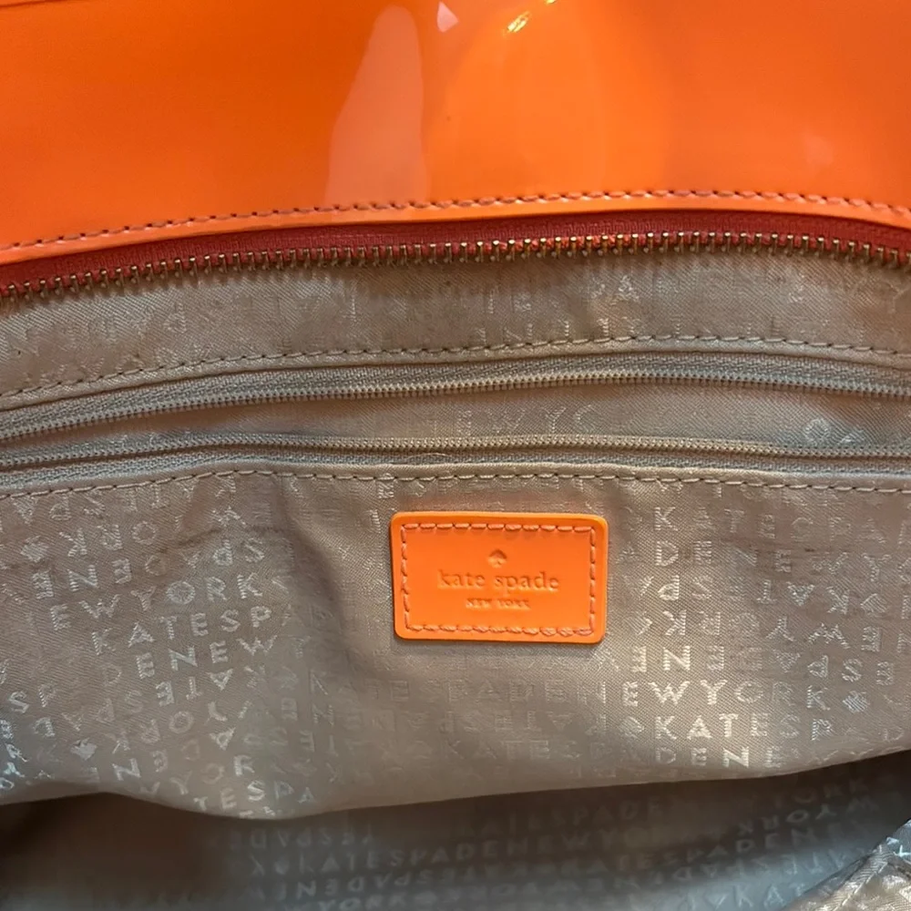 Kate Spade New York Patent Leather Tote - orange
